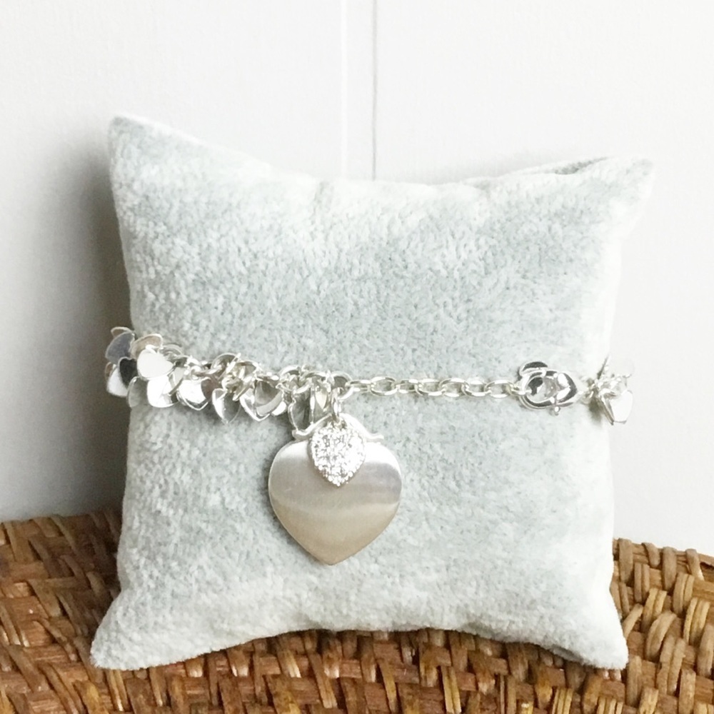 Silver Heart Charm Bracelet